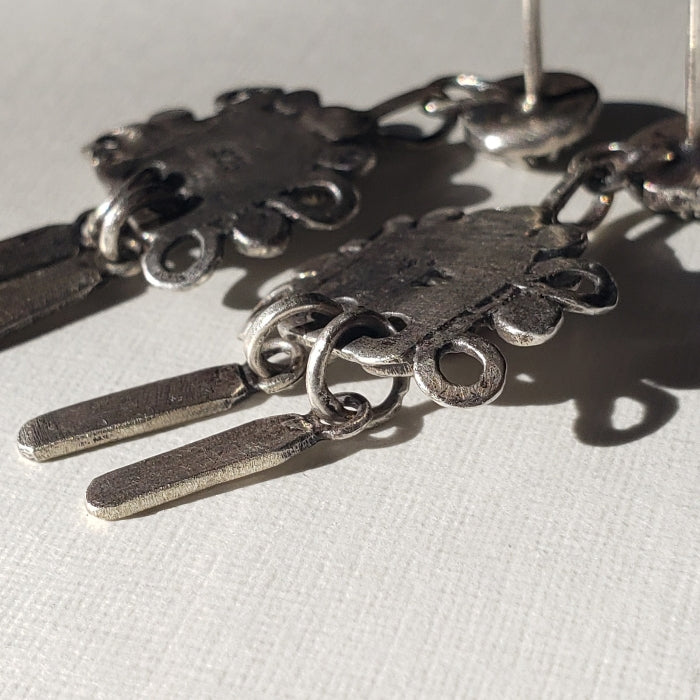 Rustic coral earrings