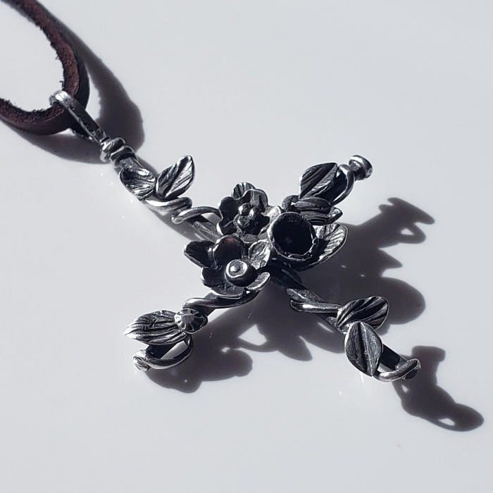 Vine cross pendant