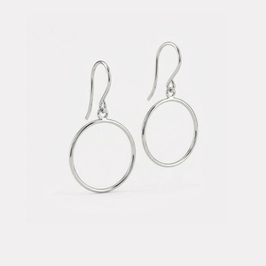 Sterling silver french hoop earrings