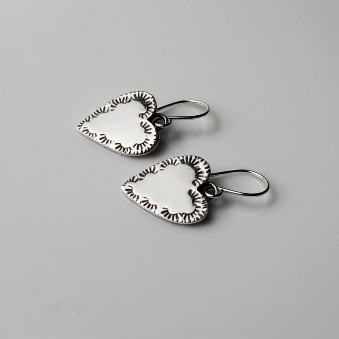Sterling silver heart earrings