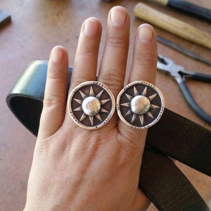 Soul de sol - silver sun ring
