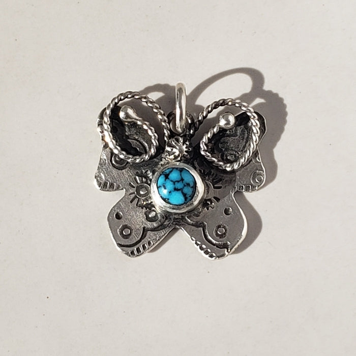 Turquoise butterfly pendant