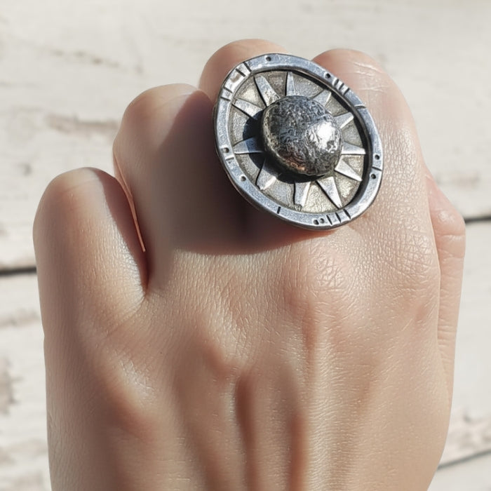 Soul de sol - silver sun ring