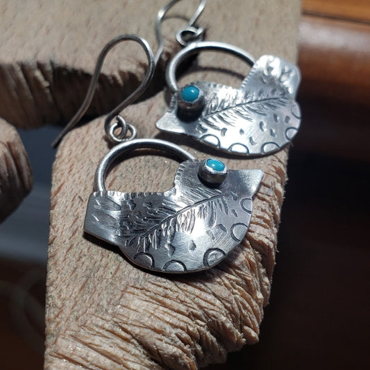 Sterling silver bird earrings