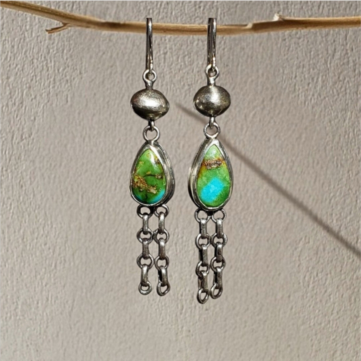 Turquoise chain earrings