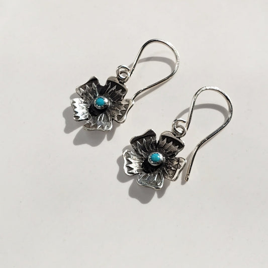 Rustic flower earrings