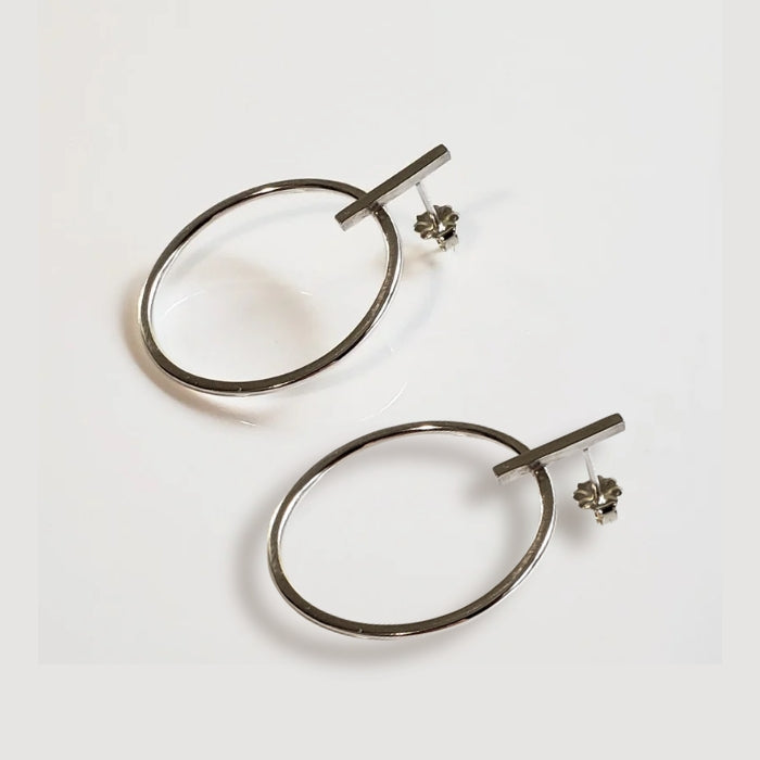 Modernist hoop earrings