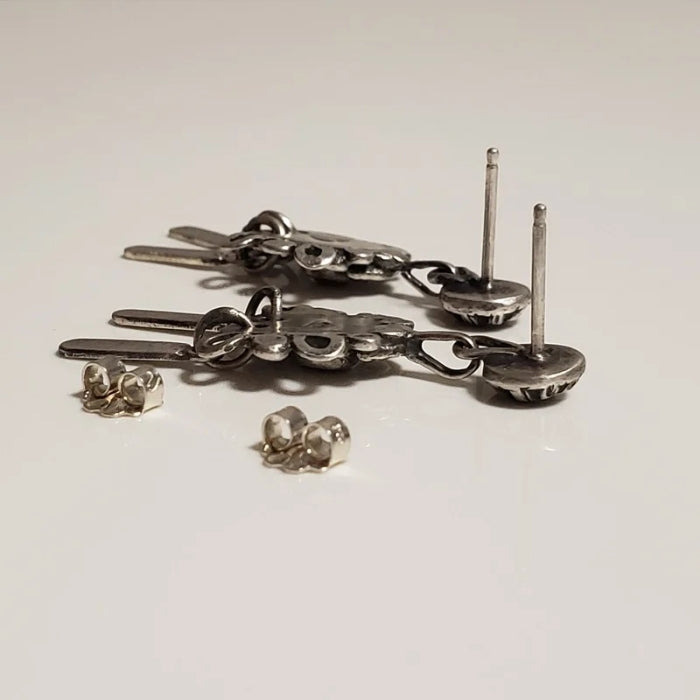 Rustic coral earrings