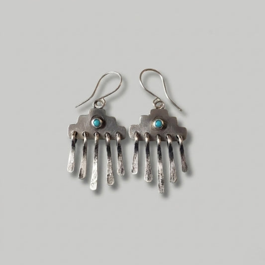 Sterling silver raincloud earrings