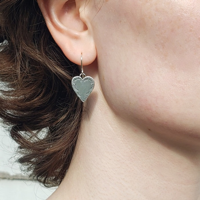 Sterling silver heart earrings