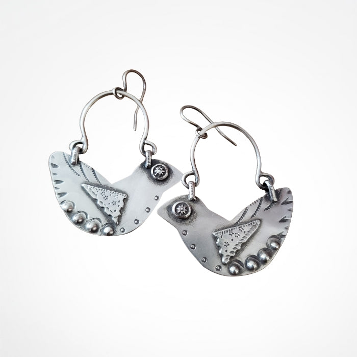 Large bird earrings