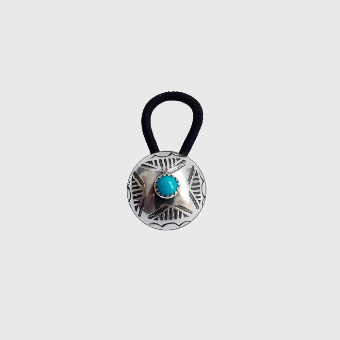 Silver concho hair jewelry