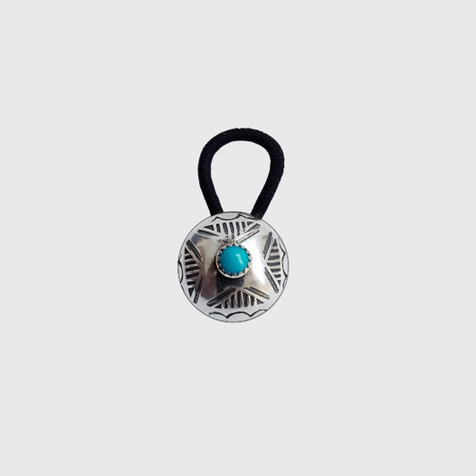 Silver concho hair jewelry