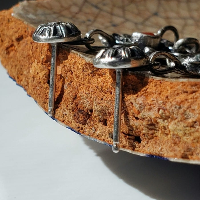 Rustic coral earrings