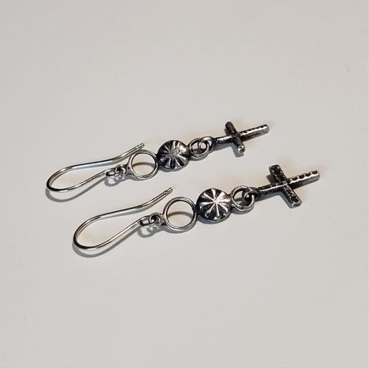 Ancient cross earrings