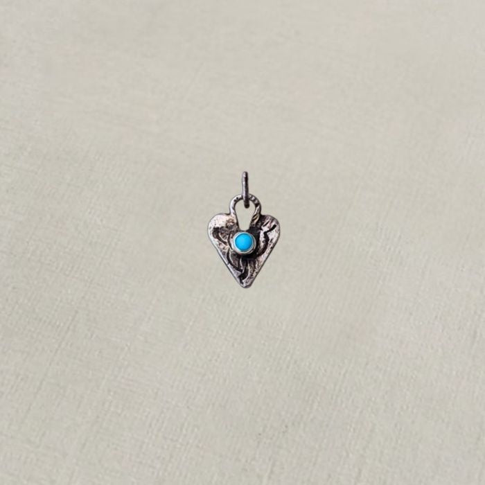Small sterling silver heart charm pendant