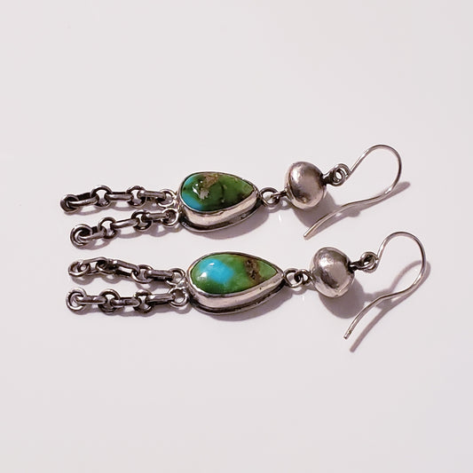 Turquoise chain earrings