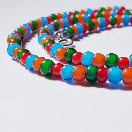 Colorful love bead necklace