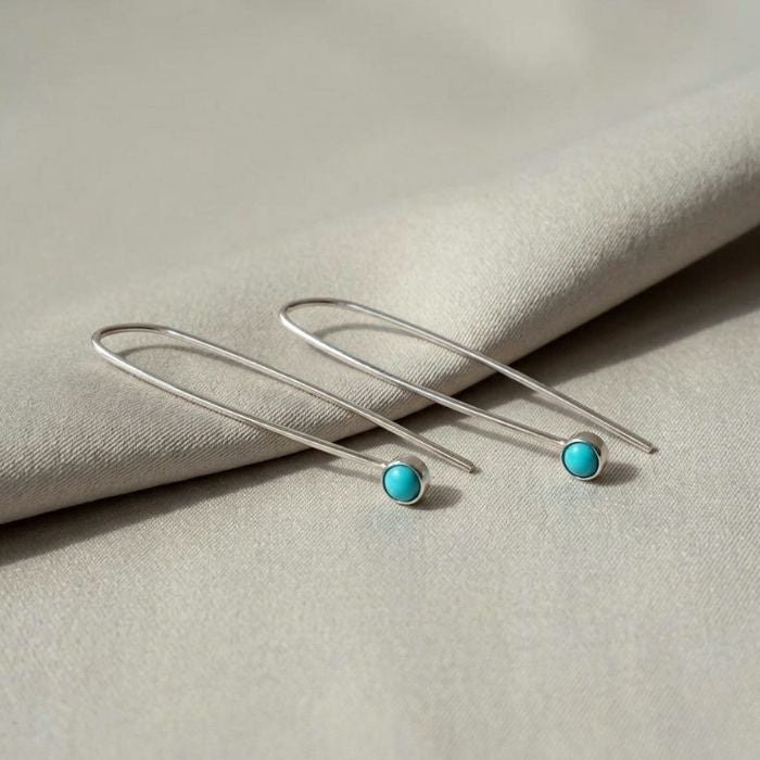 Turquoise threader earrings