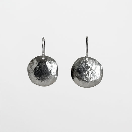 Reflective disc earrings