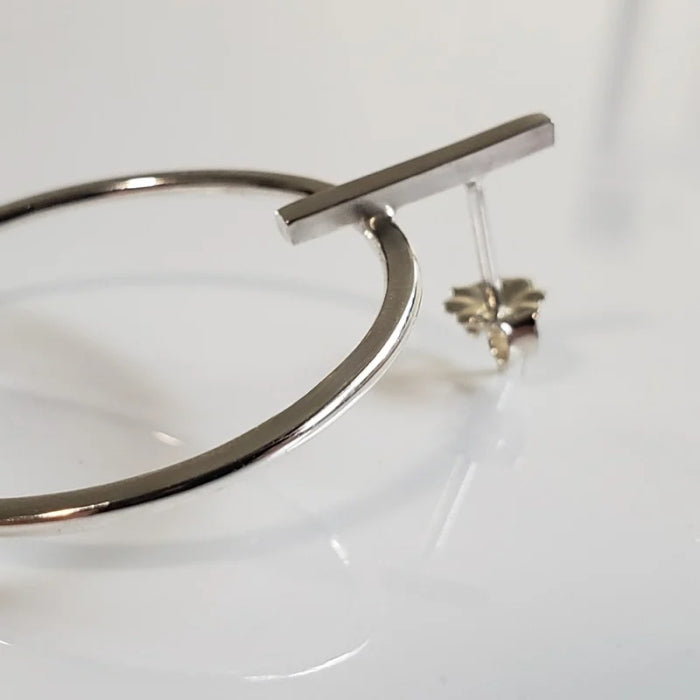Modernist hoop earrings