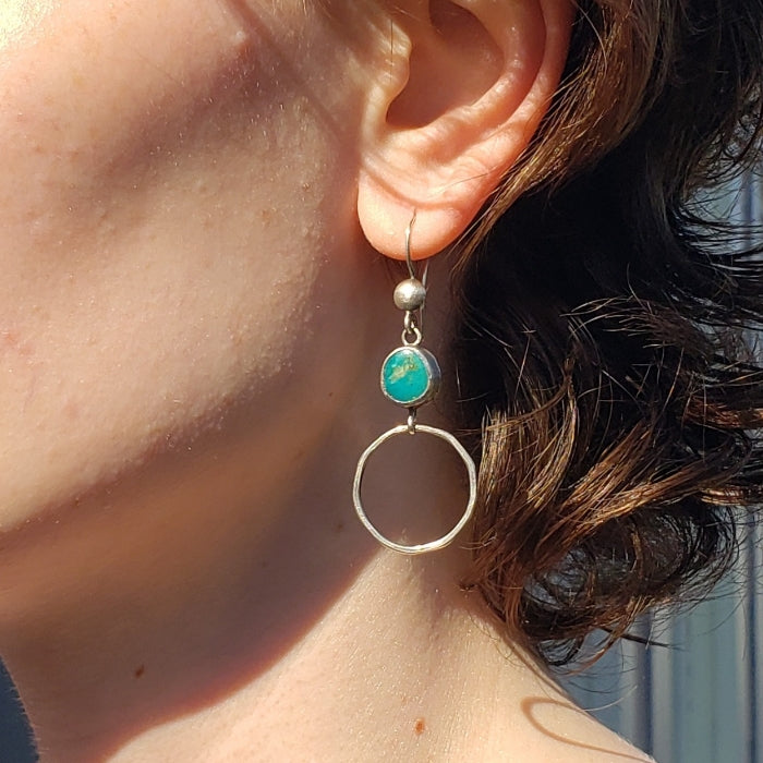 Turquoise hoop earrings