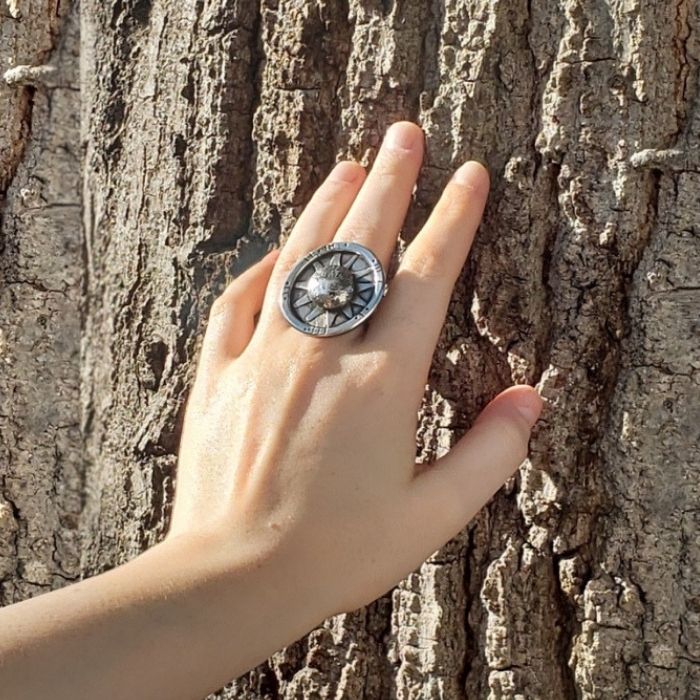 Soul de sol - silver sun ring