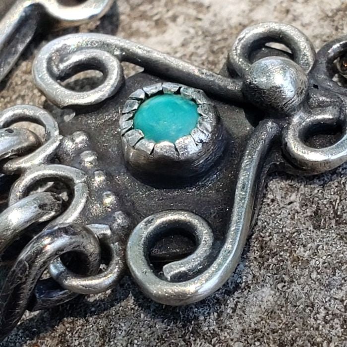 Vintage inspired turquoise dangle earrings