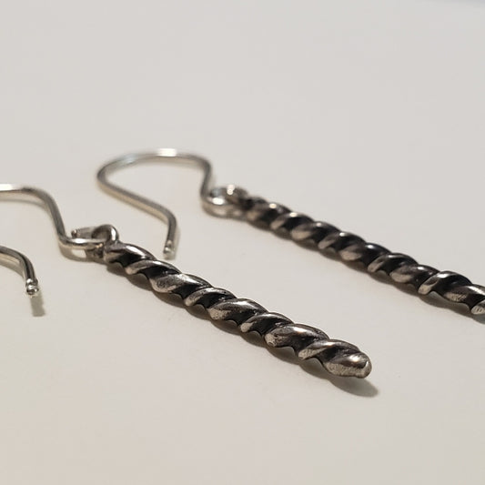 Twisted stick earrings