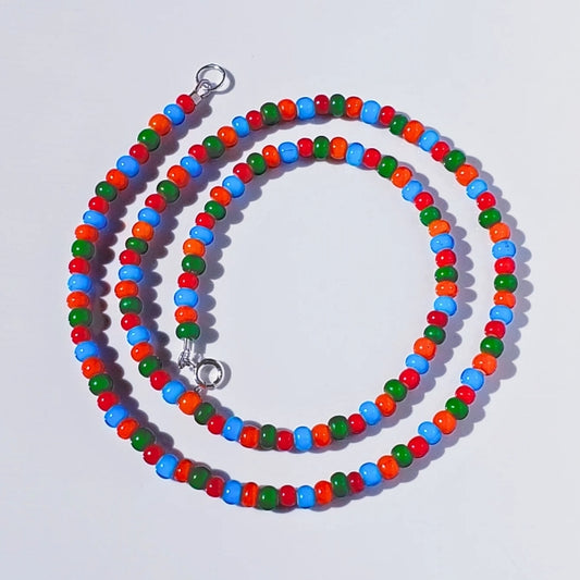 Colorful love bead necklace