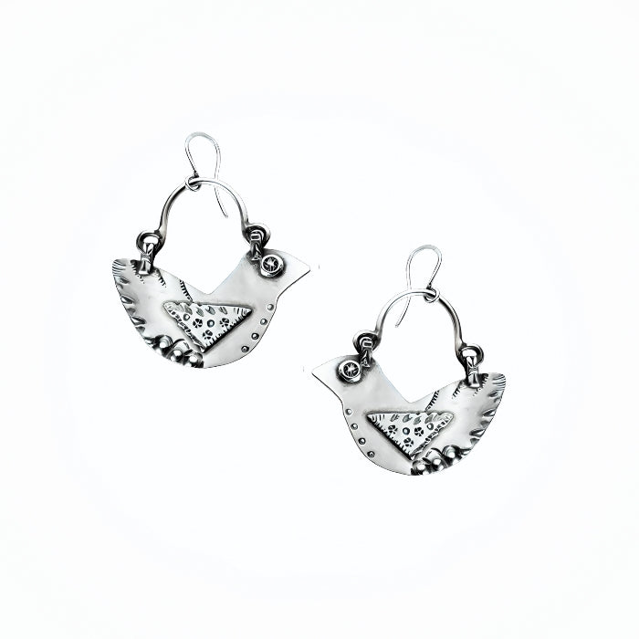 Large bird earrings