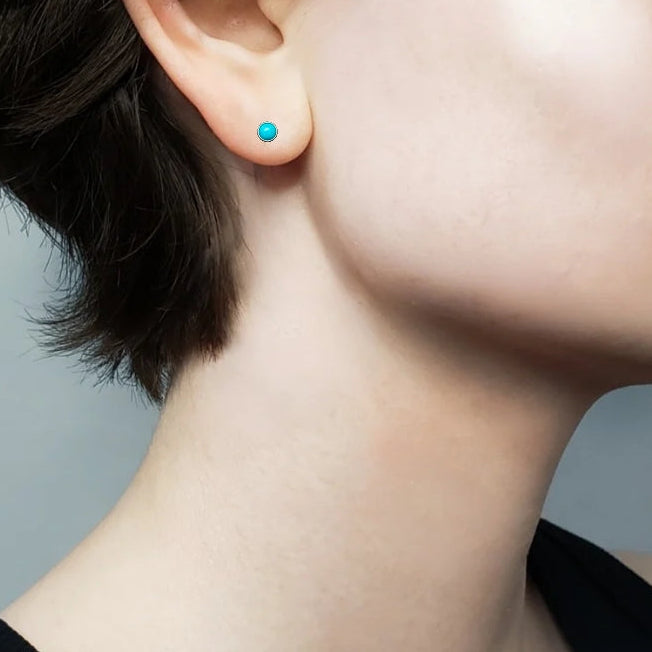 Small turquoise stud earrings