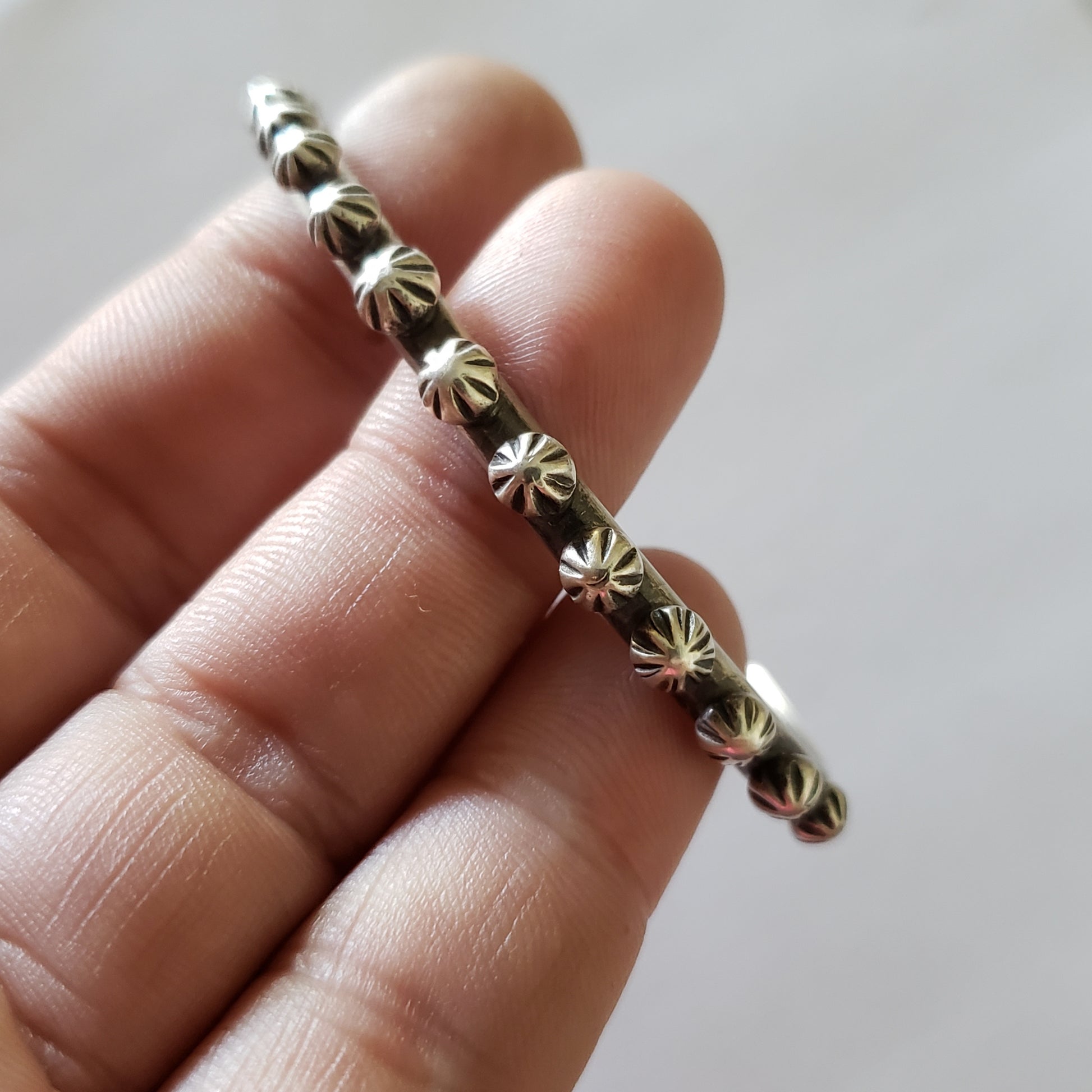 Sterling silver studded bracelet 