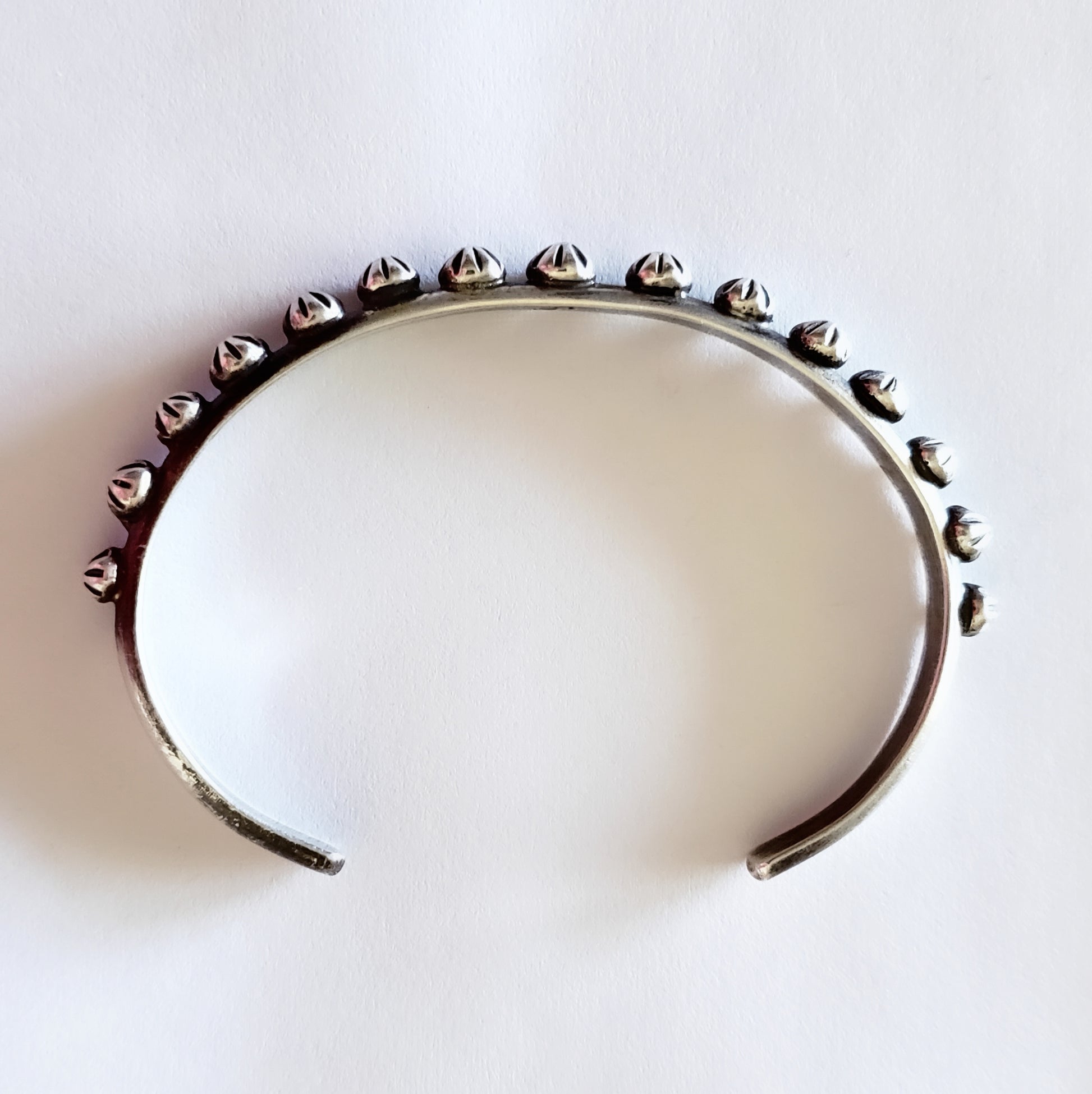 Sterling silver studded bracelet 